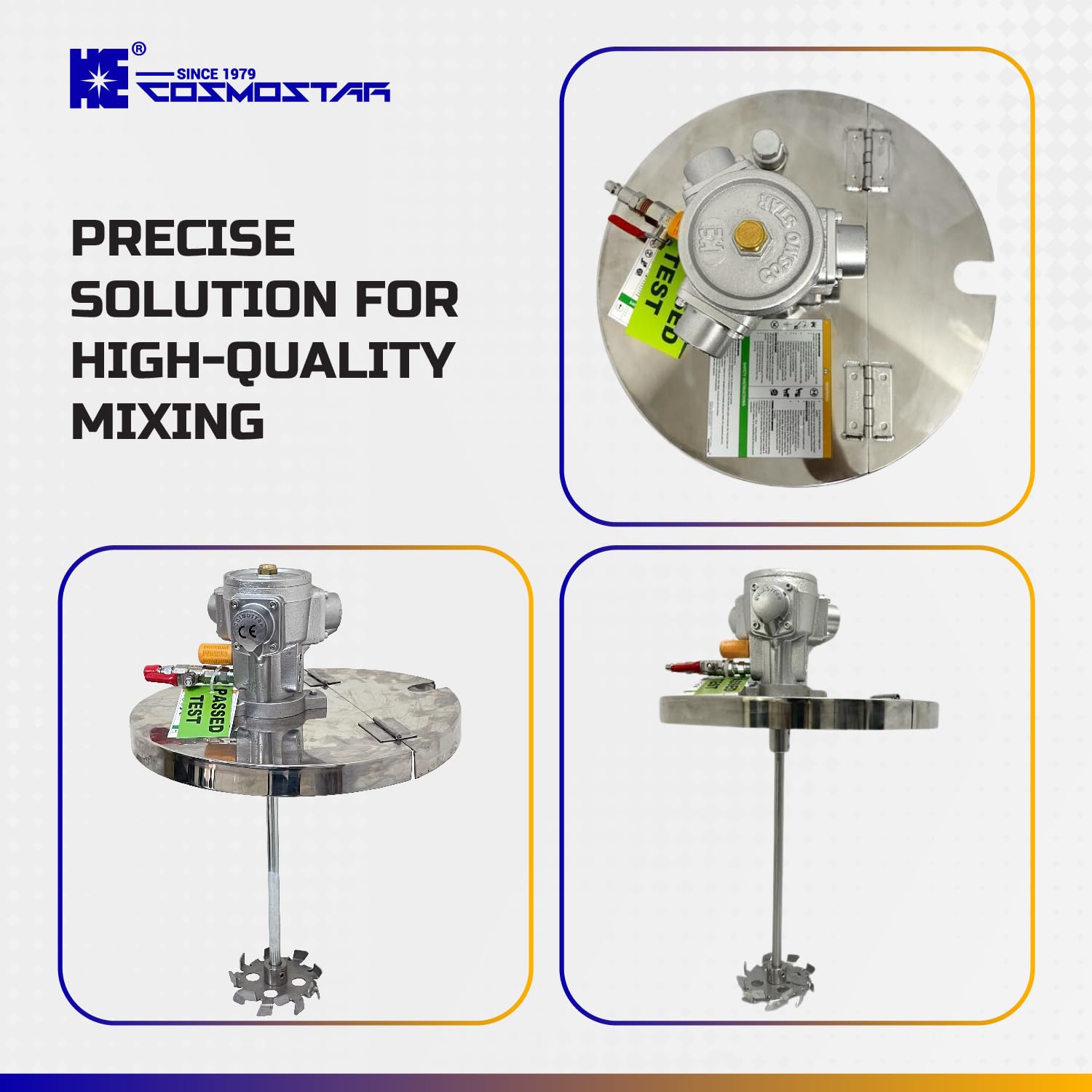 COSMOSTAR 5 Gallon Pneumatic Pail Agitator Paint Mixer | Drum Mixer | Pneumatic Bracket Mixer, Paint Stirring Machine Bracket Air Agitator Paint Mix Tool, Paint Agitator, Paint Mixing Machine