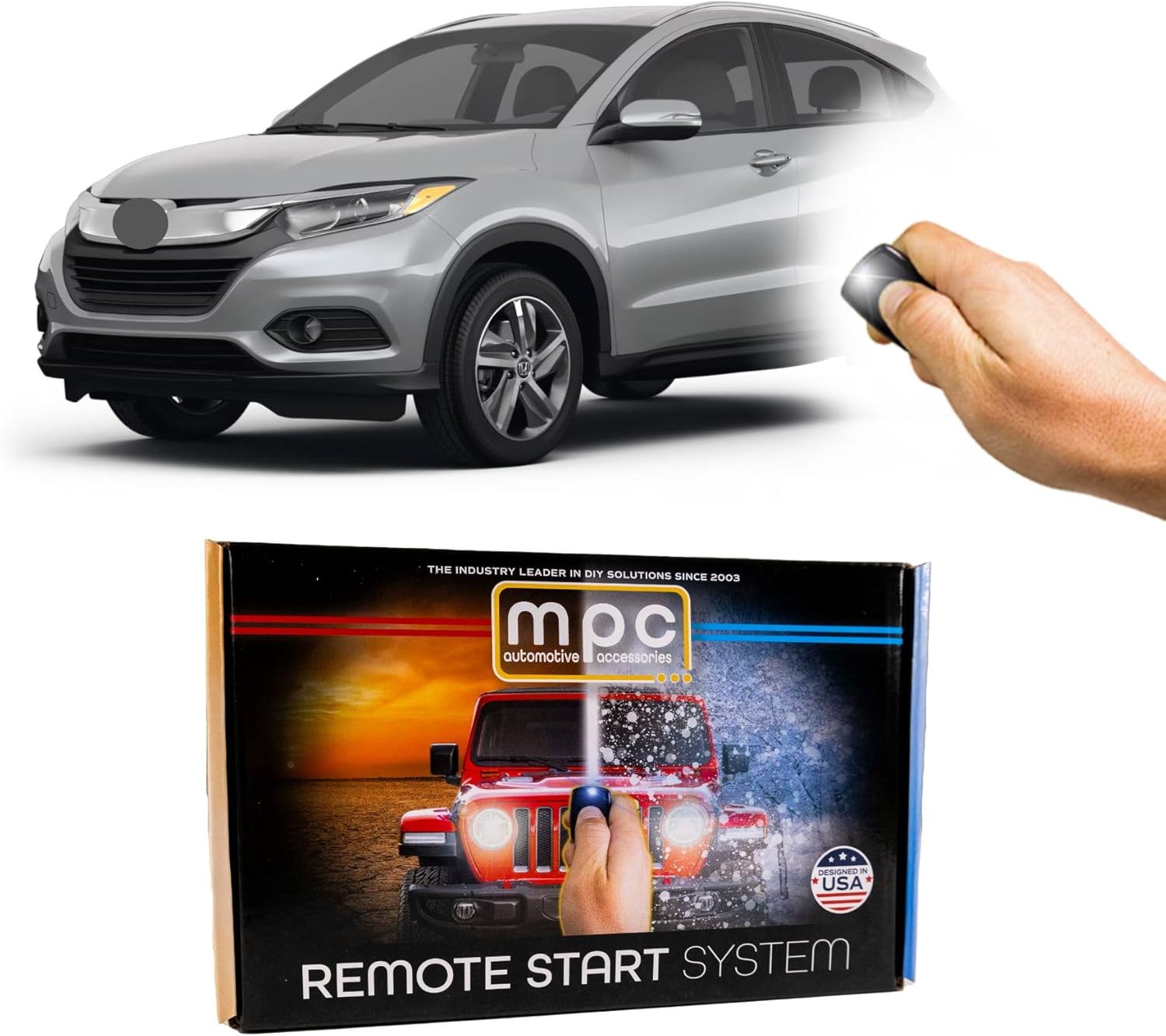 MPC Plug N Play Remote Start Compatible with Honda HR-V 2016-2022 |Gas| |Push to Start| with T-Harness - (2) Extended Range 4-Button 2-Way Remotes - Up to 1,500 ft