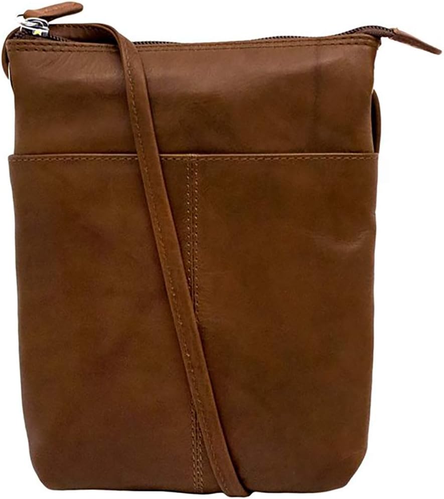 ili New York Leather Mini Sac Crossbody - Genuine Leather Crossbody Bags for Women with RFID Blocking, Adjustable Strap