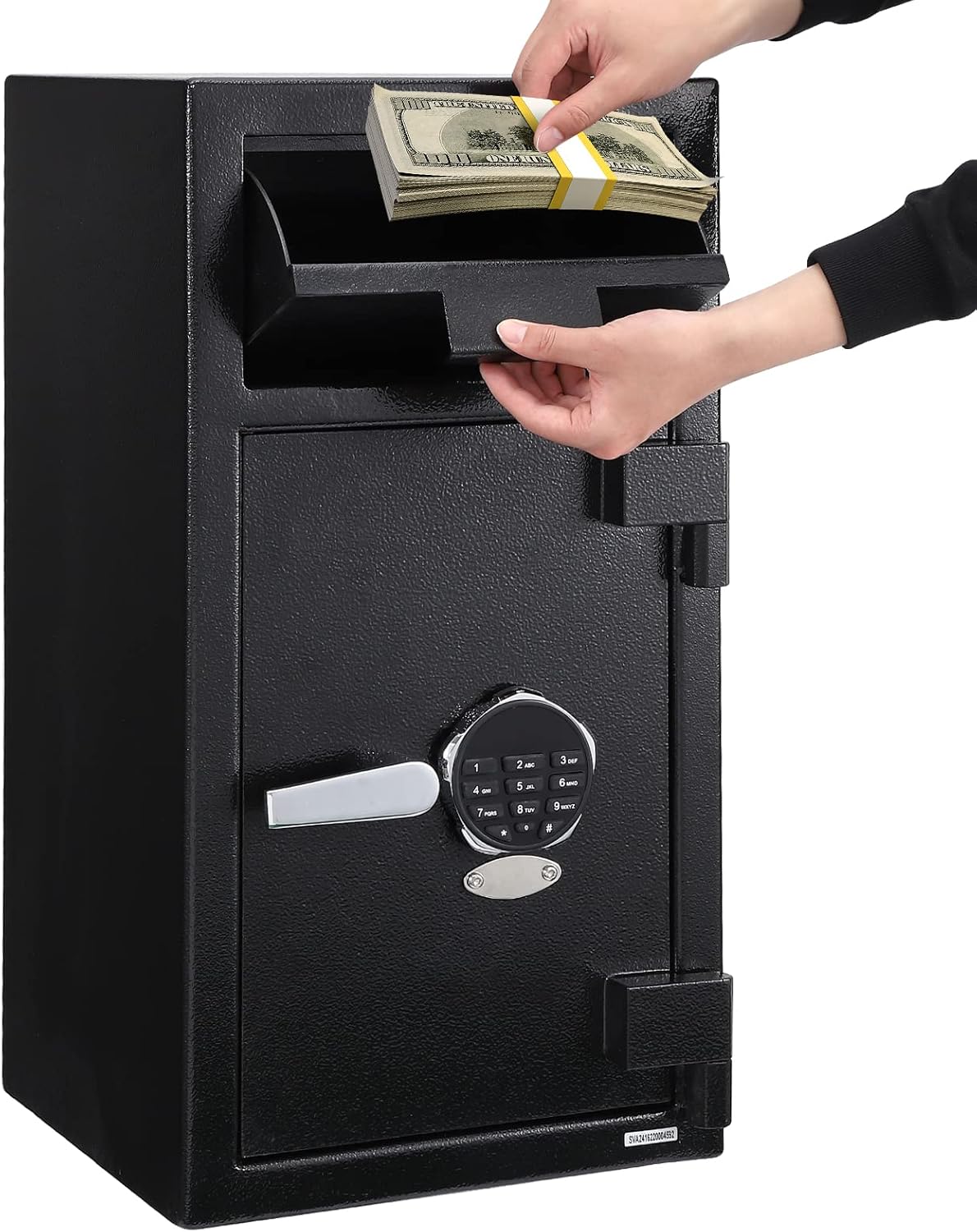 Garvee Fireproof Depository Safe with Drop Slot, Electronic Anti-Theft Drop Safe for Business with Programmable Numeric Keypad Lock and Spare Keys, Cash Drop Safe Box for Office Home Retail Store