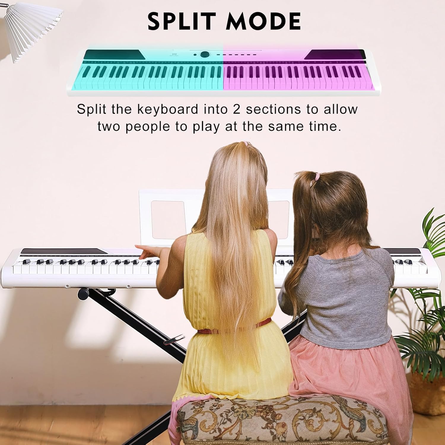 MUSTAR Digital Piano 88 Key Weighted with Stand, 88 Key Semi Weighted Keyboard Piano MEP-1400, Electric Piano Keyboard 88 Keys for Beginners, 2x25W Stereo Speakers, Case, Sustain Pedal, ABS, White