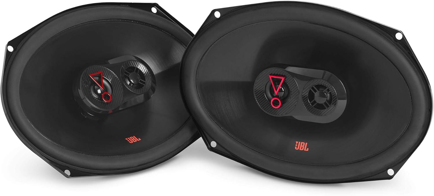 JBL Stage 39637F - 6” x 9” Three-way car audio speaker, No Grill, Black
