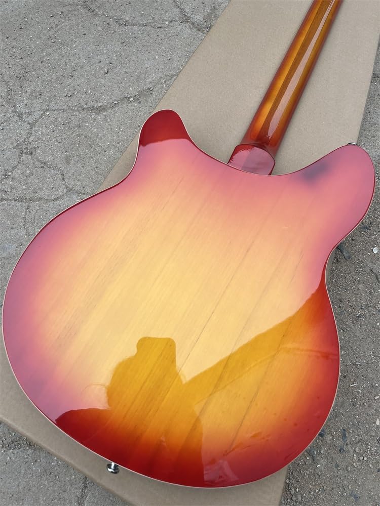 Custom 12-string electric guitar, electric guitar, sunburst color, rosewood fingerboard