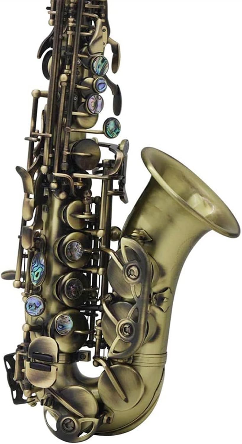 Saxophones Vintage Style Bb Saxophone Brass Material Woodwind Instrument with Case Gloves Cleaning Cloth Brush Sax Strap Mouthp Beginner Sax