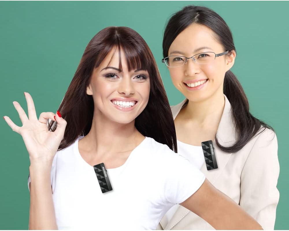 AVerMedia Wireless lavalier Microphone with Noise and Speaker Buzz Reduction AW315S, TAA/NDAA Compliant