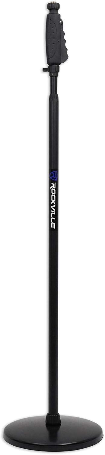 Audiosavings Bundle: (1) AKG P5i Handheld Dynamic Metal Vocal Microphone Mic Bundle with (1) Rockville RVMIC4 Round-Base Microphone Stand with Quick Release Hand Clutch (2 Items)