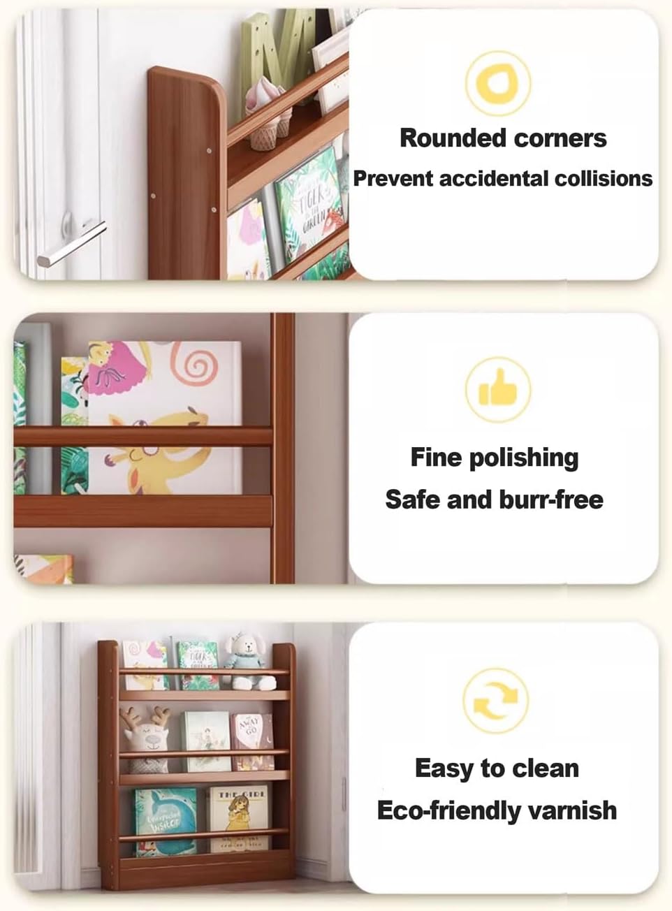 Behind Door Storage Cabinet - 5 6 Tiered Wooden Shelf for Books, Floor Mount Tall Thin 10cm Bookshelf Modern Vertical Open Shelf Bookcase for Bedroom, Living Room, Home Office(23.6