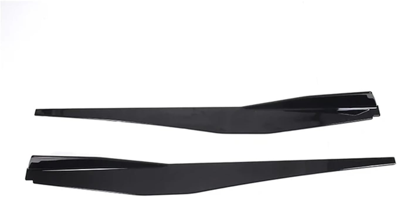 ABS Black Car Side Skirts Extension Rocker Panels Lip Splitters Bumper Compatible For Chevrolet Corvette C8 2020-2023 Exterior Accessories