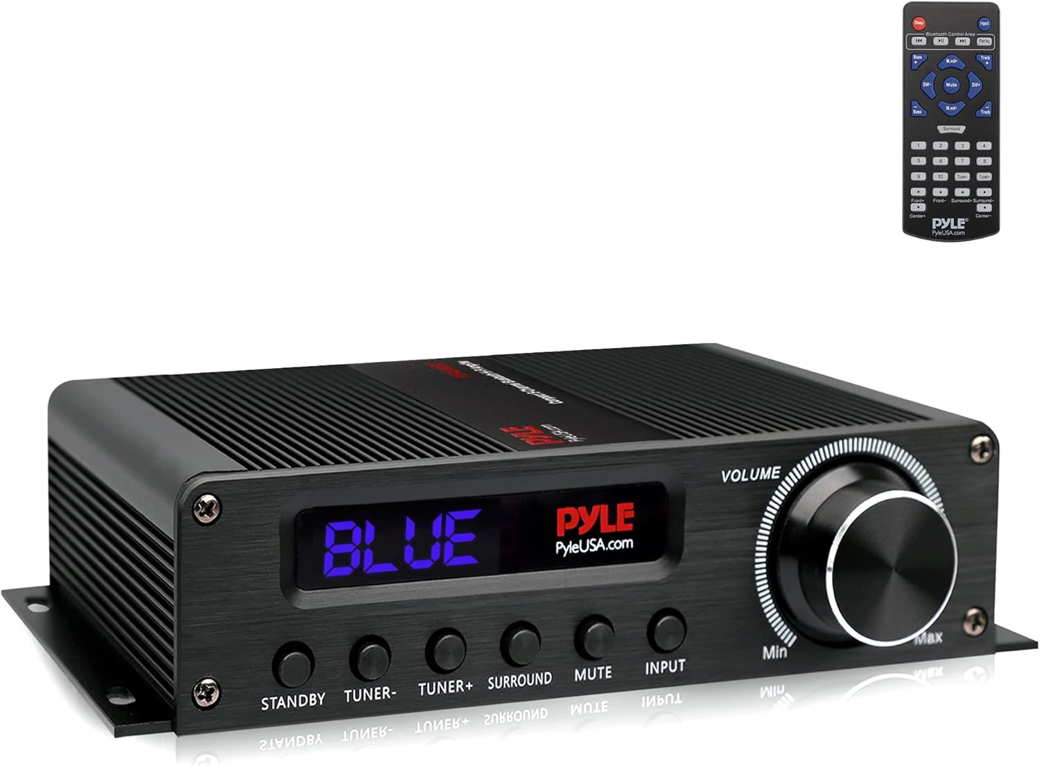 Pyle Wireless Bluetooth Home Audio Amplifier - 100W 5.1 Channel Home Theater Power Stereo Receiver, Surround Sound w/ HDMI, AUX, FM Antenna, Subwoofer Speaker Input, 12V Adapter