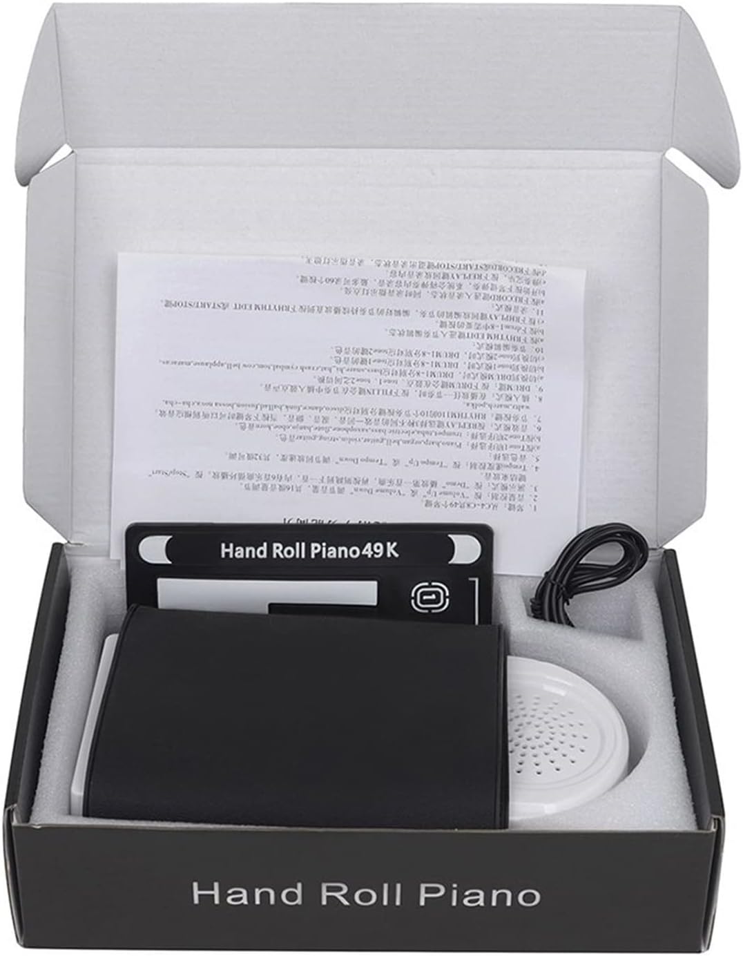 TSTS Piano Foldable 49 Keys Fold-able Electronic Piano Midi Keyboard Instrument Hand Roll Up Flexible Piano with Horn Musical