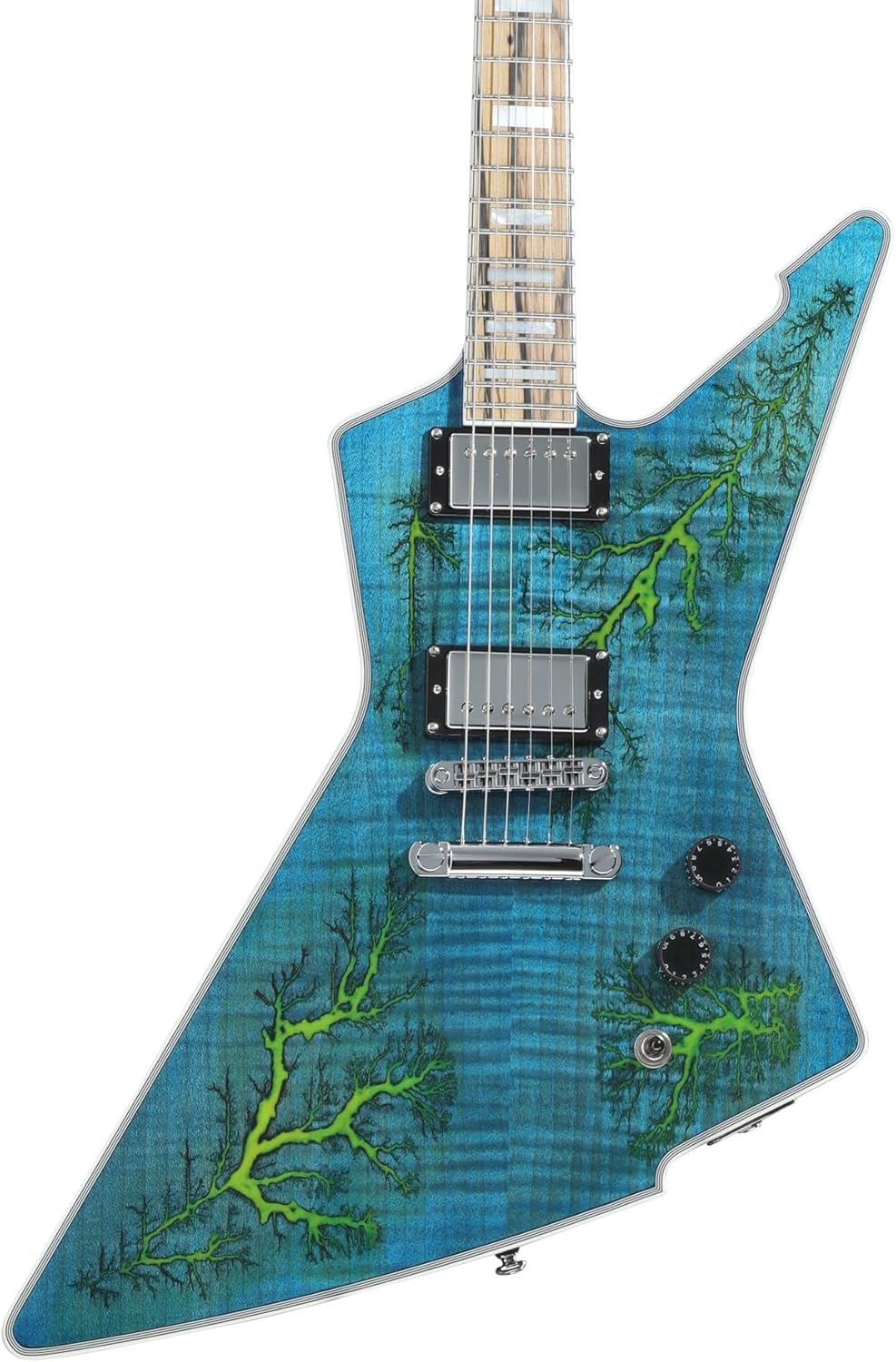 Schecter E-1 Electro Resin Electric Guitar - Yellow Electro Resin/Natural