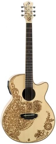 Luna Henna Oasis Select Spruce Acoustic/Electric Guitar, Open Pore Natural