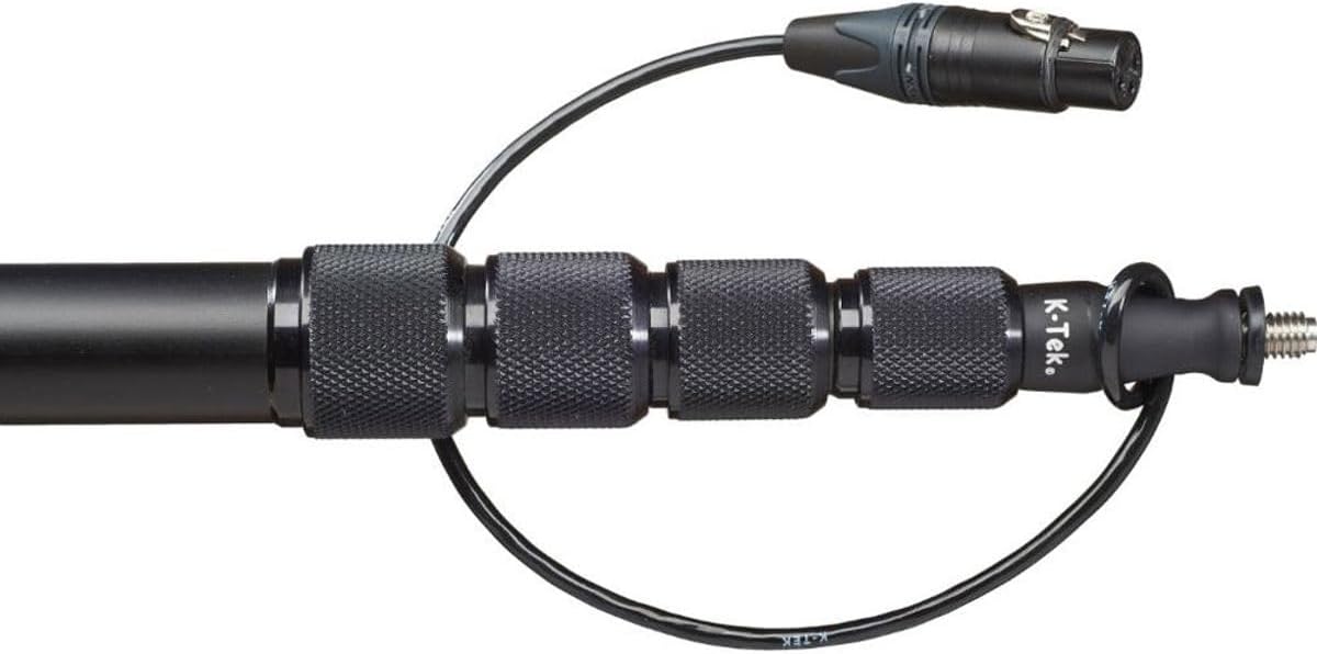 KE110CCR - K-Tek Avalon Aluminum Boompole Coiled Cable, Male XLR Side Exit, 5-Section