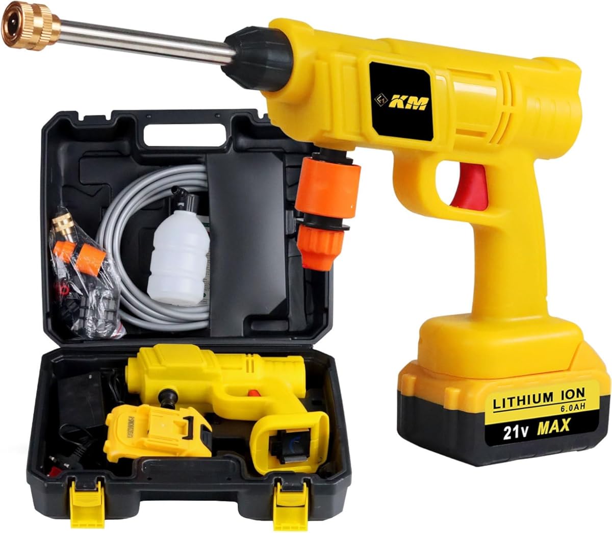 Wireless Water Gun Car Wash Water Gun Lithium High Pressure Water Gun Multifunctional Car Wash Machine Rechargeable Car Wash Gun