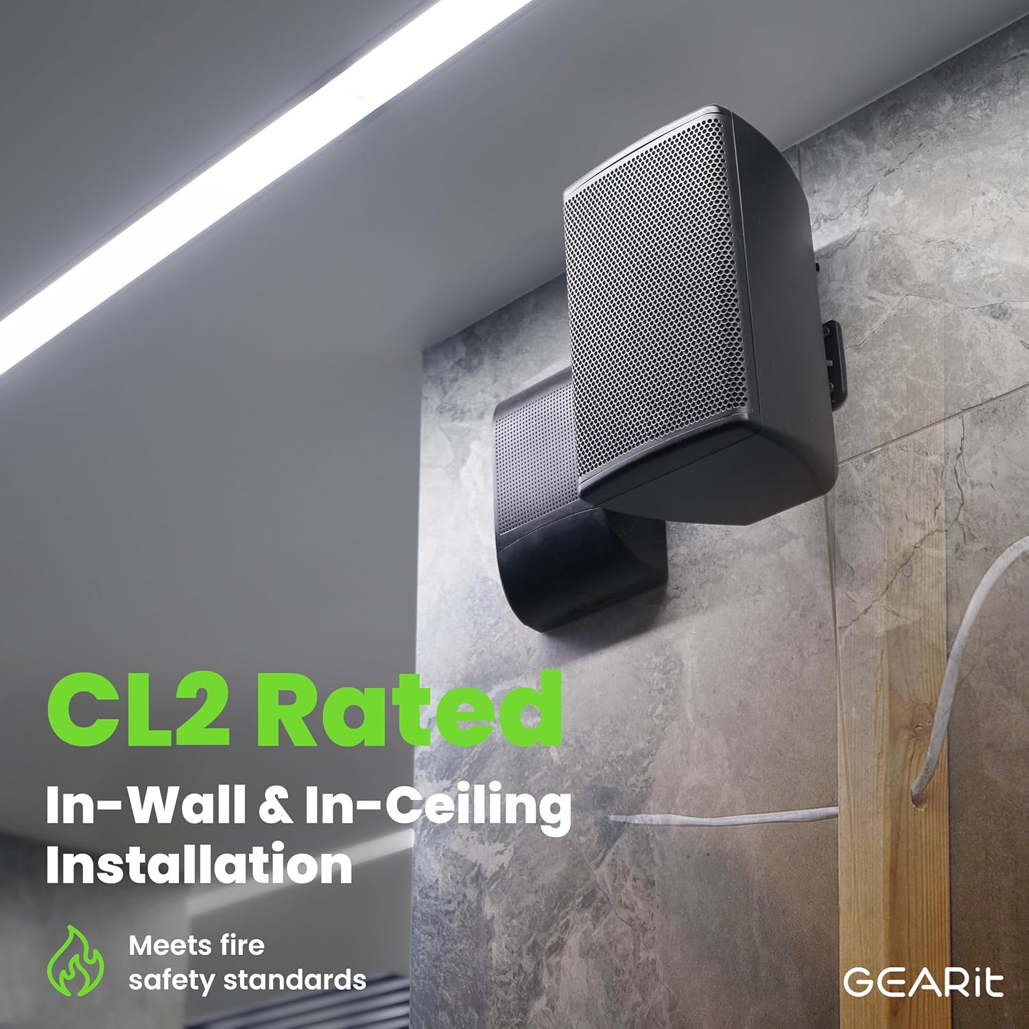 GearIT 12/2 Speaker Wire (250 Feet) 12AWG Gauge - in Wall Audio Speaker Wire Cable / CL2 Rated / 2 Conductors - OFC Oxygen-Free Copper, White 250ft