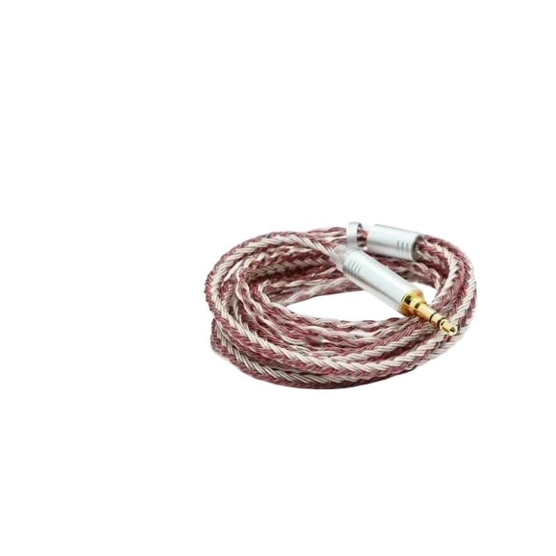 XH09-5 16-Cores 5N Monocrystalline Copper Silver-Plated HiFi Headphone Cable with 0.78mm 2PIN /MMCX(Q,4.4mm)
