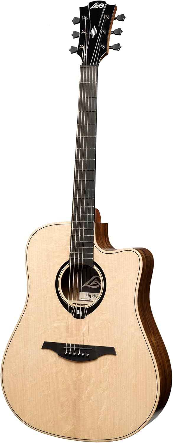 LAG Guitars HyVibe 30 Dreadnought Cutaway Gloss HV30DCE