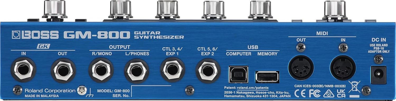 BOSS GM-800 Compact, Streamlined, and Ultra-Versatile Guitar Synthesizer