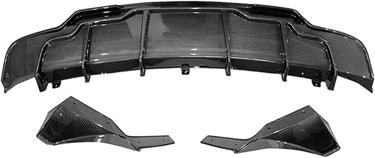 Car Rear Bumper Lip Diffuser Lip Side Corner Cover Splitter Guard Plate Compatible With Tesla Model 3 2017 2018 2019 2020 2021 2022 2023(Carbon Fiber Look)