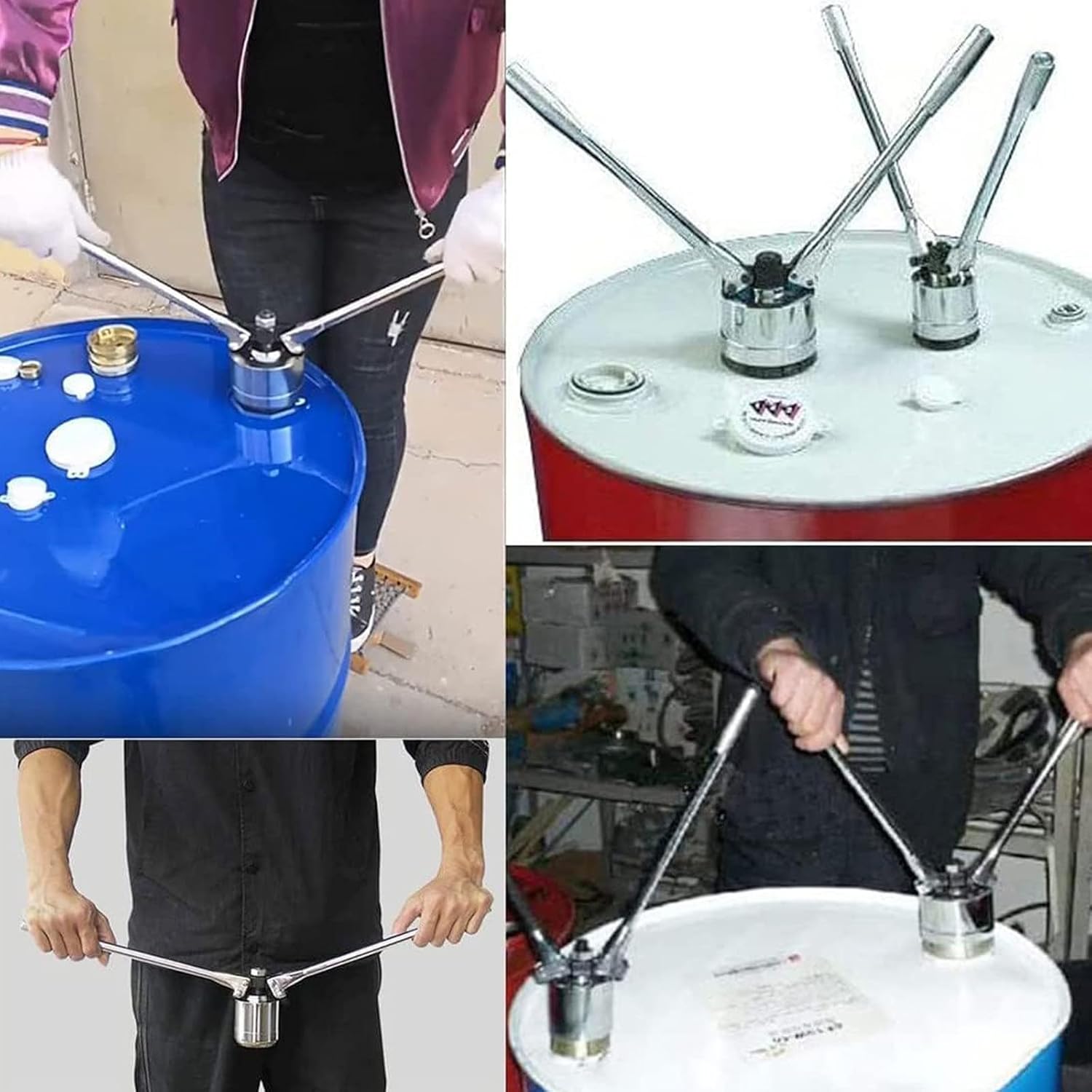 200L Oil Drum Pressure Cap Crimping Tool, 35&70mm Sealing Barrel Crimper Sealer, Manual Iron Barrel Sealing Machine,35mm+70mm