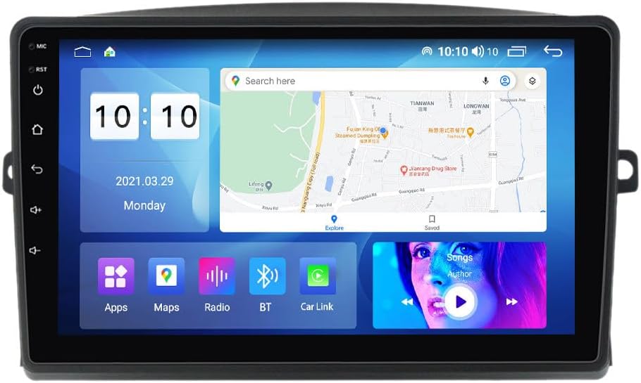 Android Car Stereo for Toyota Sienna 2004-2010,9 inch IPS Touchscreen with Upgrade Wireless CarPlay & Android Auto,WiFi/GPS,Support SWC and Subwoofer,4-Core 2G+32G