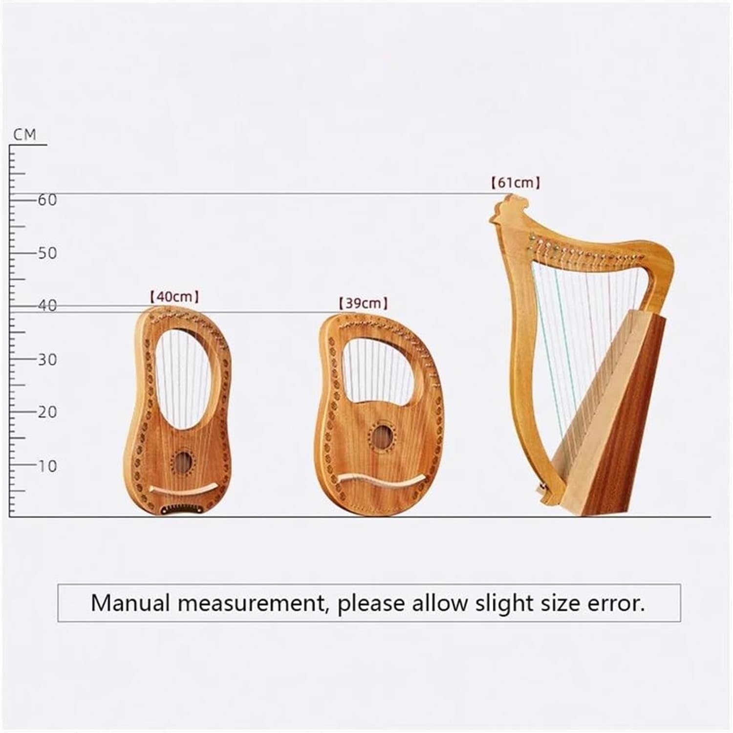 Lyre Harp Set Lyre Harp 10/16 Strings Finger Piano Mahogany Musical Instrument Harp With Tuning Wrench Spare Strings For Beginner(10)