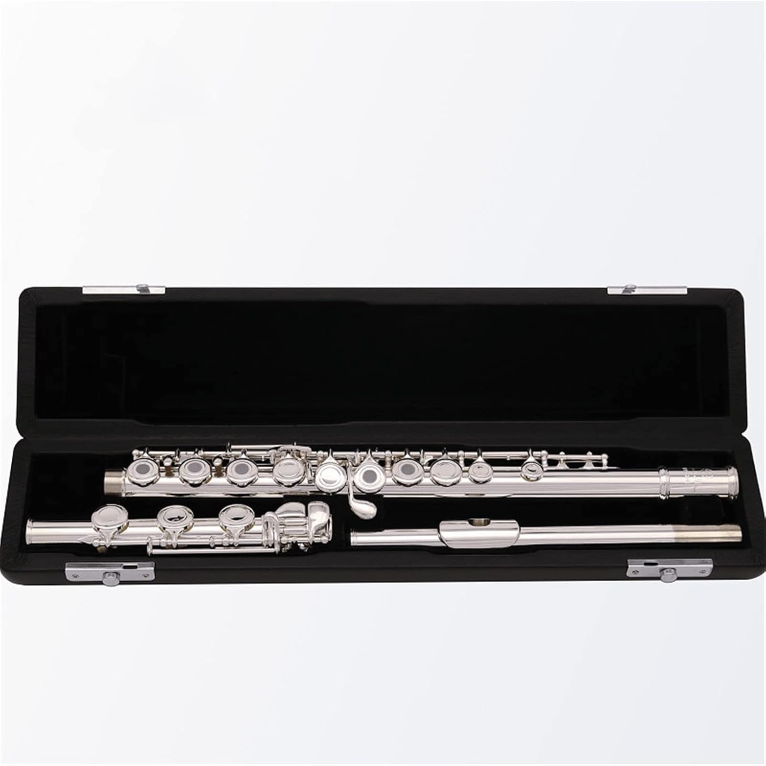 ZUZU New Silver Plating 17 Open Hole Flute C Tone B Foot Italian Pads Leather Case Beginners Flute