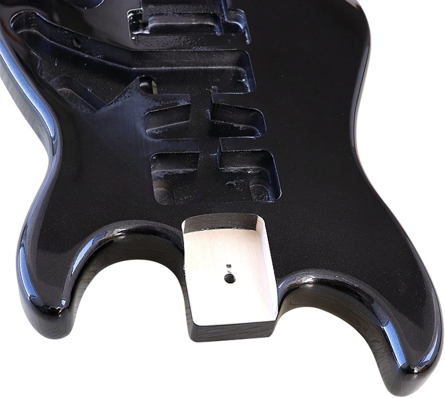 TSTS Guitar Body Black DIY Guitar Parts Poplar Wood Guitar Body Electric Guitar Barrel Guitar DIY Accessory
