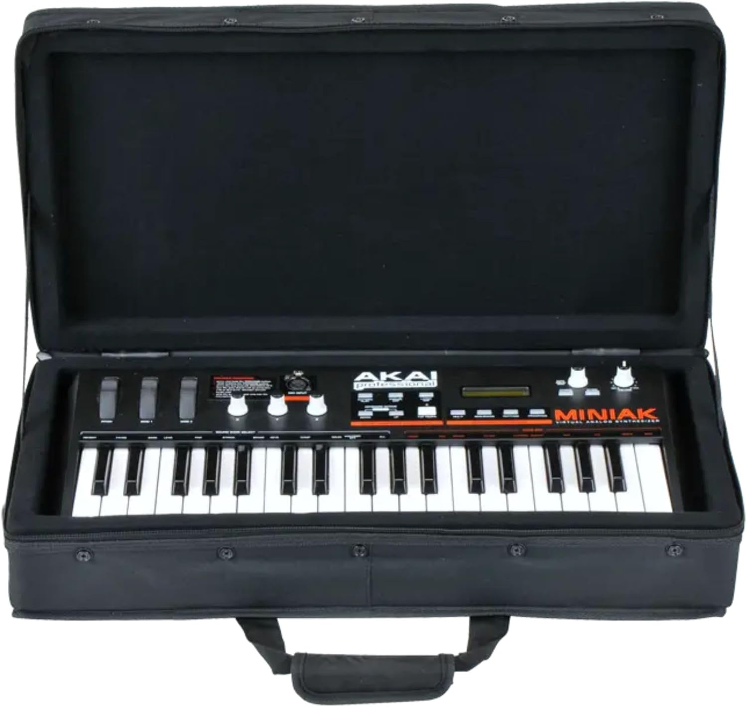 SKB 23”x11” Controller Soft Case - Padded Bag w/ Rigid Foam Frame, Shoulder Strap and Double Zippers for DJ Controllers & Small MIDI Keyboards, Black