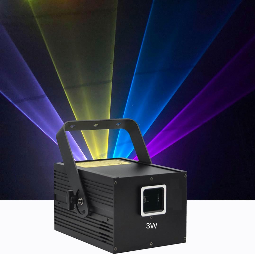 3W RGB Full Color Stage Lights DJ Disco Animation Stage Beam Lights for Party Wedding Stage Event Lighting Show