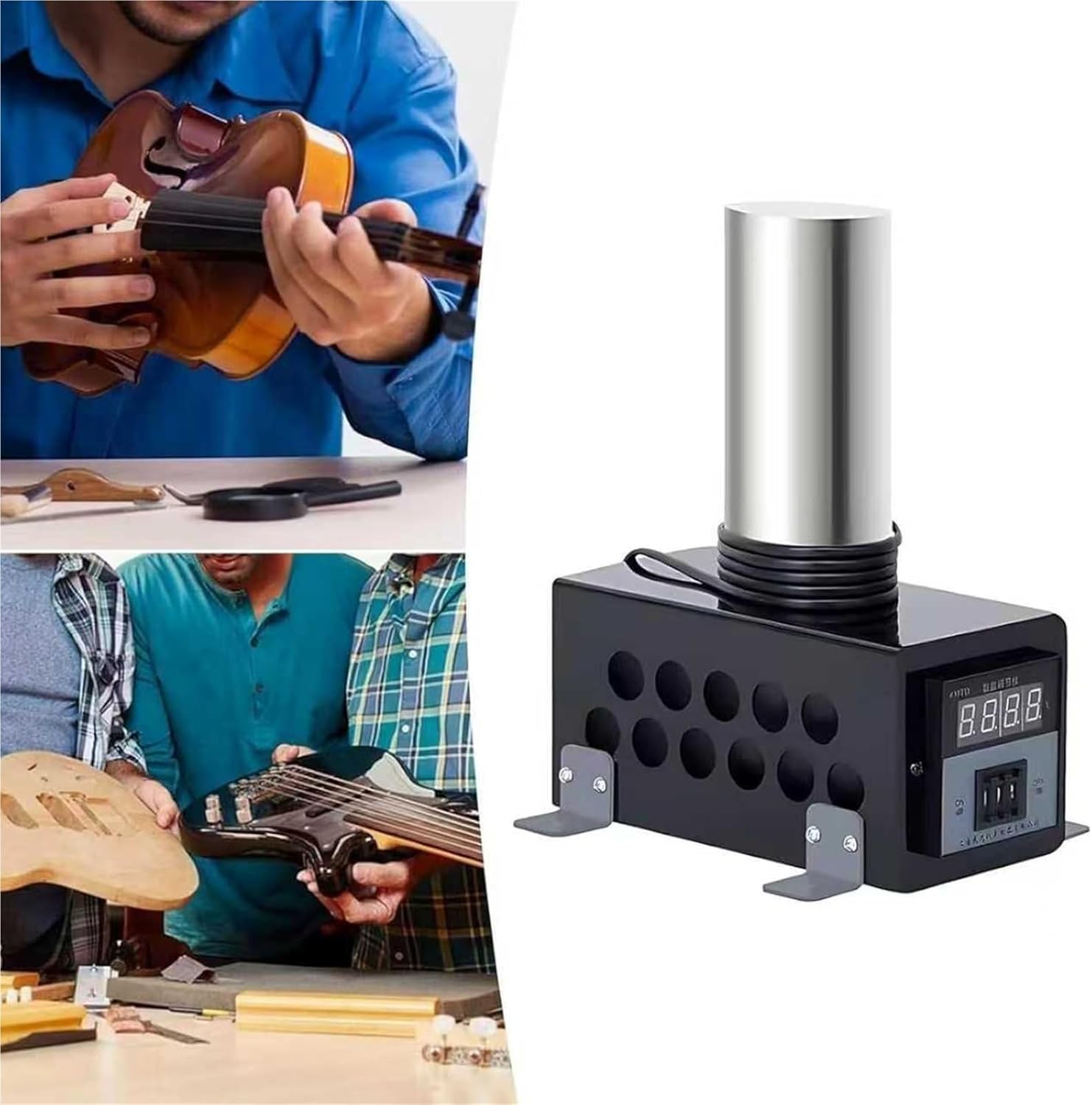 Guitar Side Rib Bending Iron, Side Rib Bending Tool, Adjustable Temperature Range 0-280°C, 6.3in Working Height, Good Heat Dissipation, For Wood Bending In Instrument Making(Black)