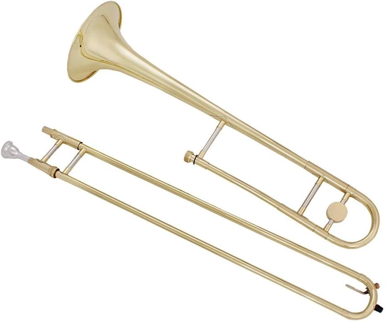 Bb Alto Trombone Brass Body Nickel Plated Instrument Set(Gold)