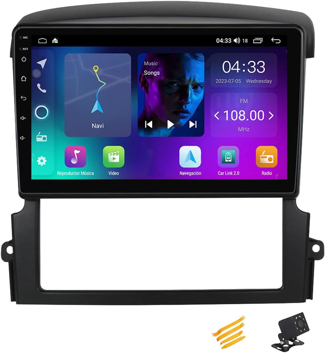 Android 13 Car Stereo Bluetooth Car Play 2 DIN Touch Screen Compatible with KIA Sorento 2002~2011 9in QLED Display Car Radio with Navigation Android Auto FM RDS SWC,4 Core NF2 2G+32G