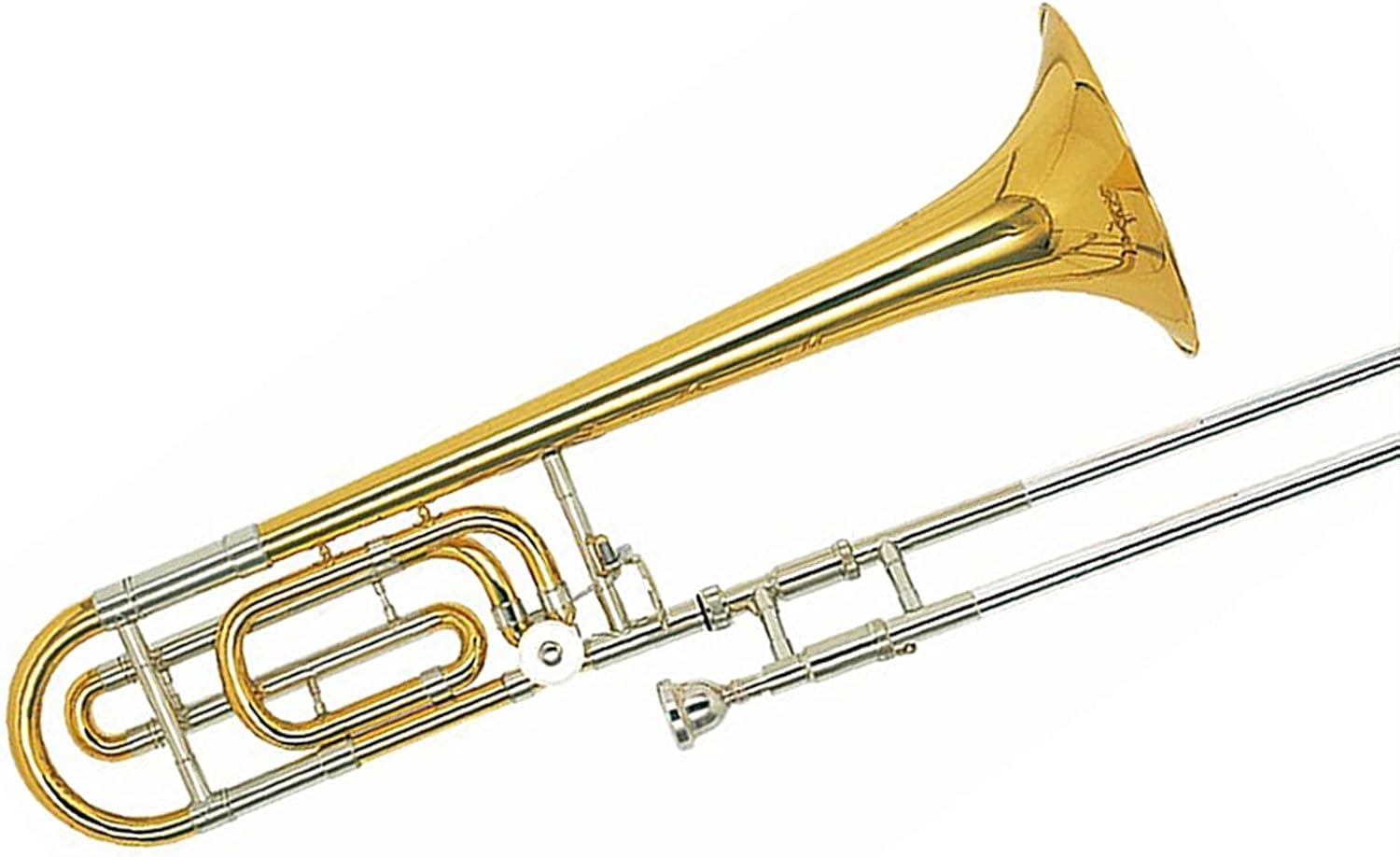 Standard Trombone Bb/F Tenor Trombone Yellow Brass Body Lacquer Finish with Case Mouthpiece Musical Instruments Valve Trombone