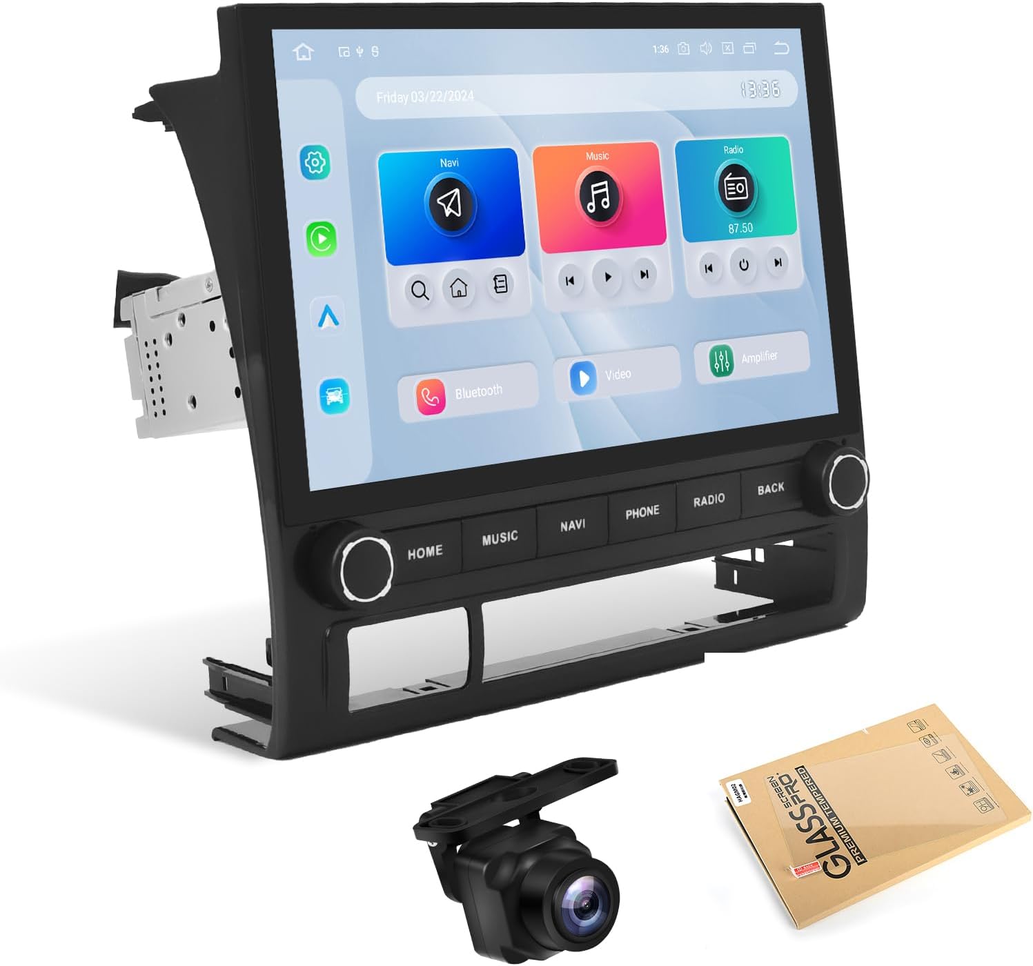 Dasaita 10.2'' Car Stereo Head Unit for Toyota Tacoma 2005-2015, Wireless Apple CarPlay, Android Auto, 8-Core 8GB+256GB Android 13 GPS Navigation/w AHD 1080P Backup Cameras & Screen Protector