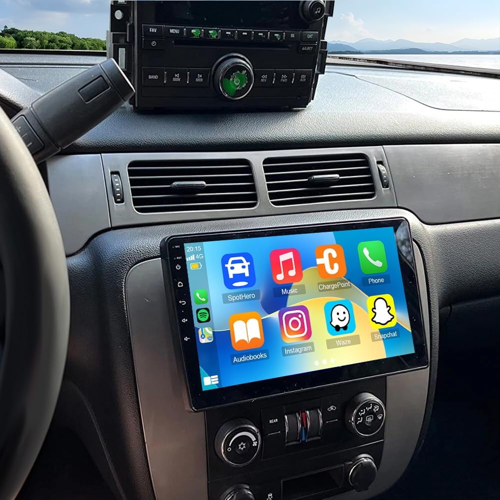 10.1 Inch IPS Touchscreen Android 13 Car Stereo for GMC Yukon 2007 2008 2009 2010 2011 2012 2013 with Wireless CarPlay & Android Auto Car Radio,Support WiFi 6, Bluetooth 5.4, Backup Camera, SWC