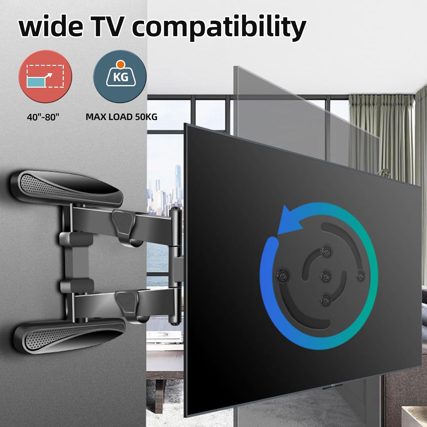 TV Wall Mount Vertical Supports 40-80