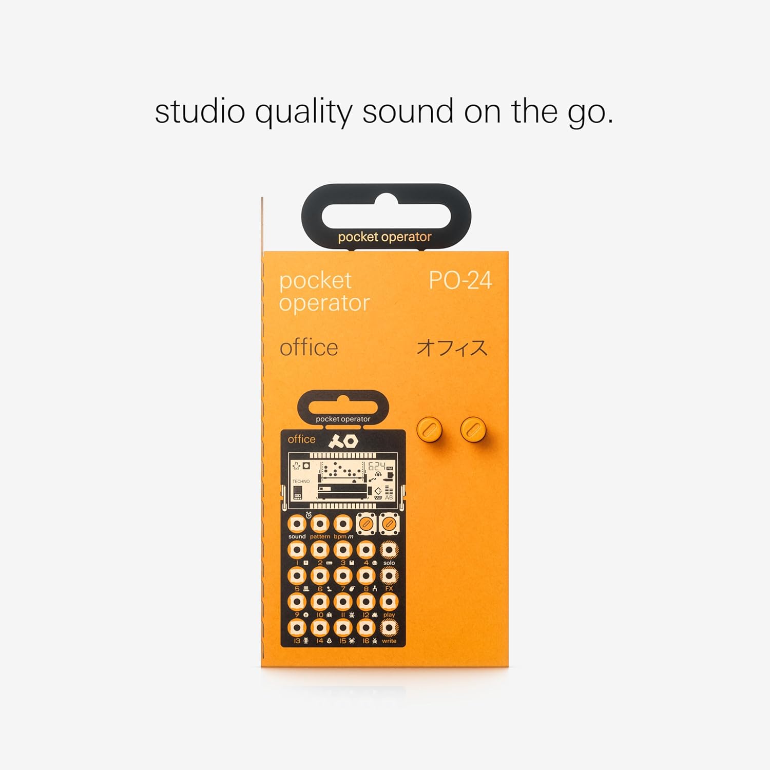 teenage engineering pocket operator PO-24 office, noise percussion drum machine and sequencer, with parameter locks, solo functionality and punch-in effects