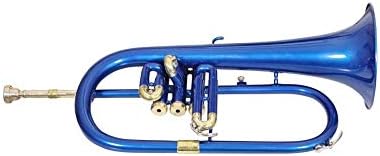 SHREYAS TF33 Bb fluglehorn Flat BLUE Flugel Horn With Free Hard Case + Mouthpiece