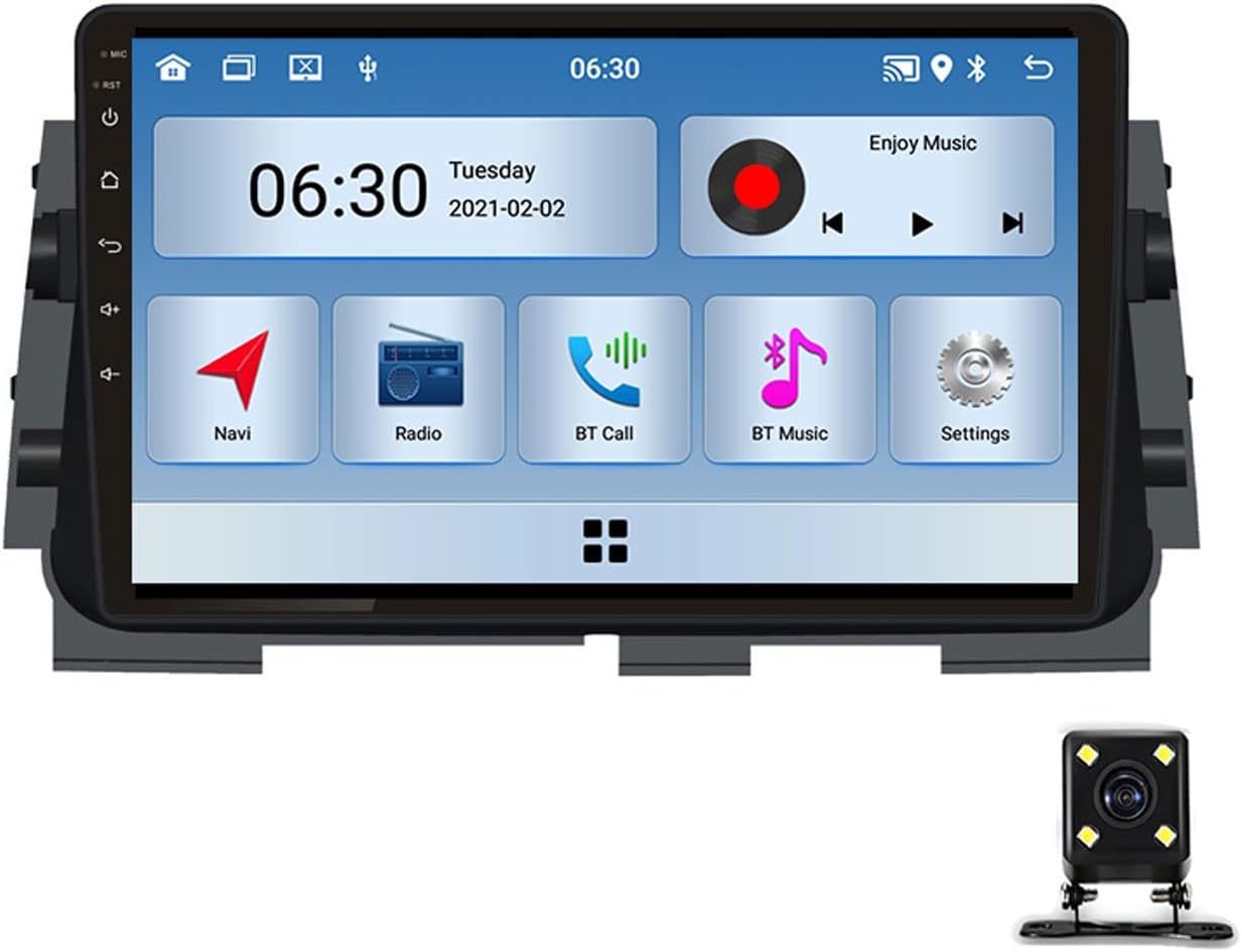 9 Inch Android Stereo Bluetooth Car Radio with Backup Camera Touchscreen MP5 Player for Nissan Kicks P15 2017~2021 Double DIN Car Stereo Support Carplay/Auto/Mirror Link/FM/USB/DSP