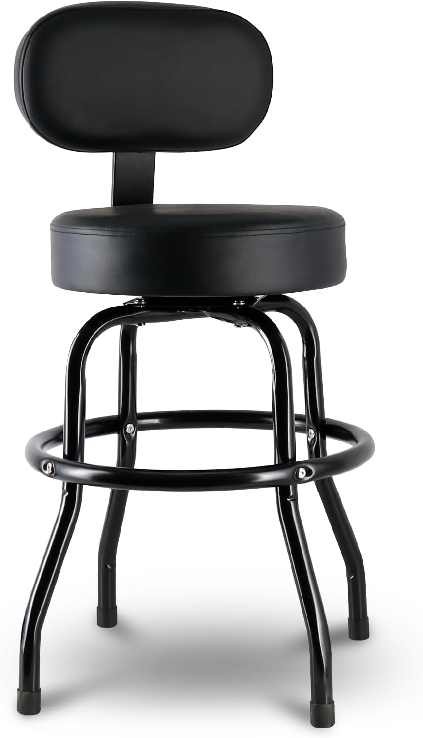 EASTROCK Guitar Stool with Backrest – Guitar Stools for Adults, Guitar Chairs with Padded Cushion and Footrest, Suitable for Acoustic, Electric & Bass Guitars