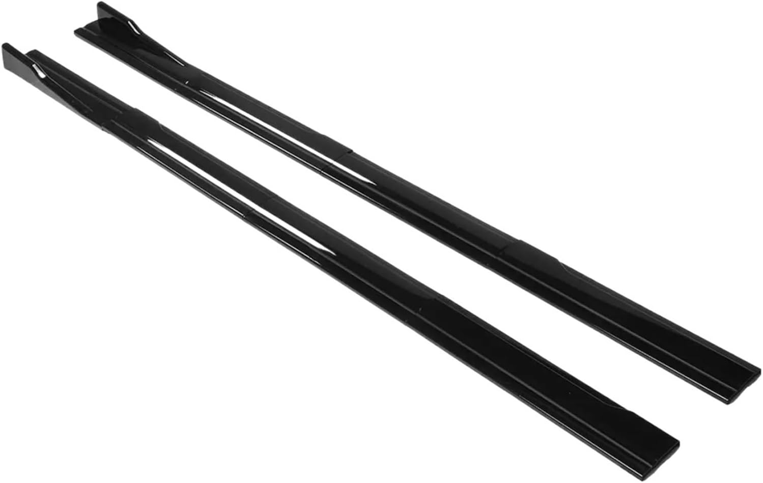 Side Skirts 2.18m Car Side Skirts Winglet Splitters Lip Compatible for VW Golf/BMW/Ford/Audi 8 Pieces Universal Side Skirt Extensions(Golssy Black)