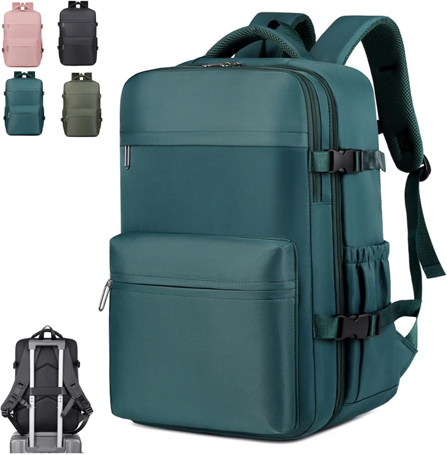 Backpack, Travel Back Pack with Vacuum Pump, Travel Backpack, Large Capacity with Multiple Pockets, Water-Resistant (Blue,Without pump)