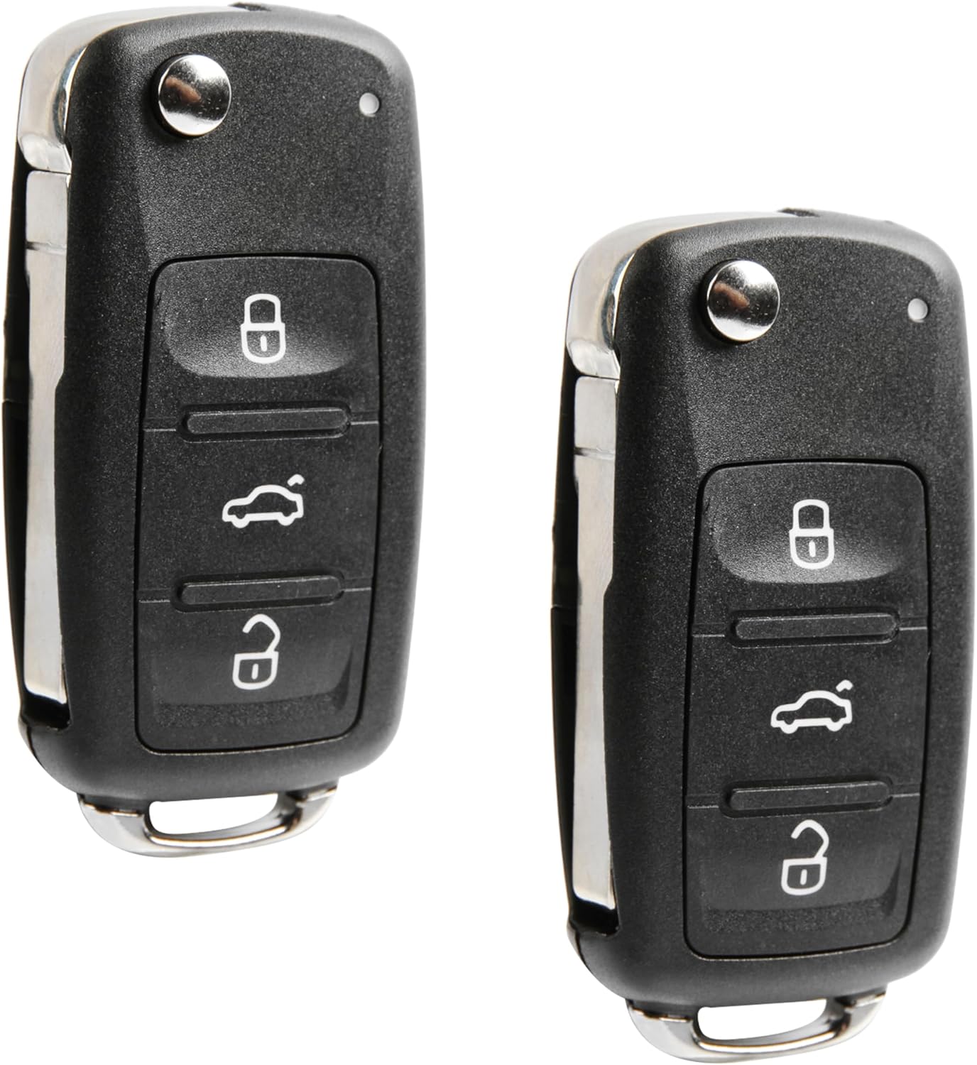 2X USARemote Key Fob Replacement Keyless Entry Remote for 2010 2011 2012 2013 2014 2015 2016 Volkswagen Beetle CC EOS Golf GTI Jetta Passat Tiguan Touareg 4-Button Flip Key (NBG010206T, 5K0837202AK)