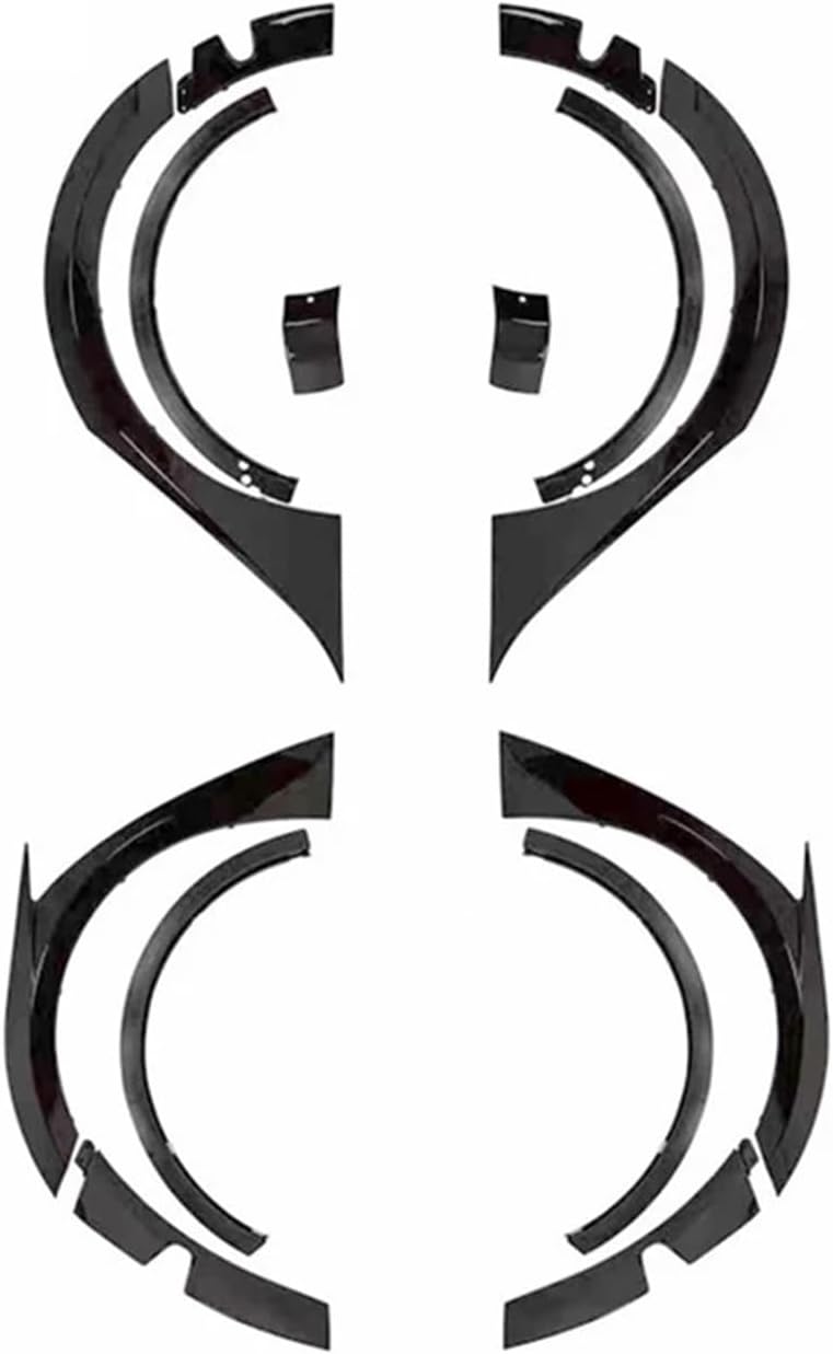 Car Wide Bodykit Fender Flares Arch Wheel Eyebrow Lip Protector Trims 10Pcs/Set Accessories Part Compatible for Tesla Model 3 2019-2023(Carbon Fiber Pattern)