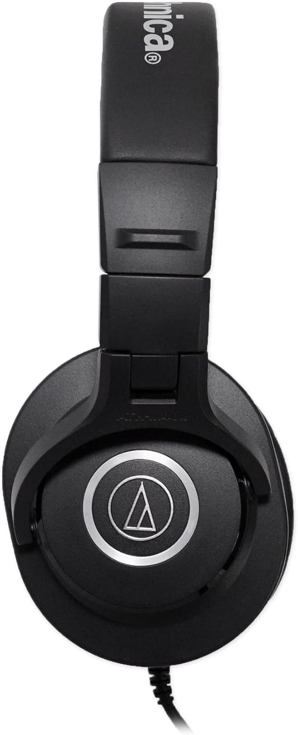 Audio-Technica ATH-M40x Closed-Back Dynamic Studio Monitor Headphones ATHM40x Bundle with Rockville RockShield 1 Studio Microphone Isolation Shield w/Sound Dampening Foam