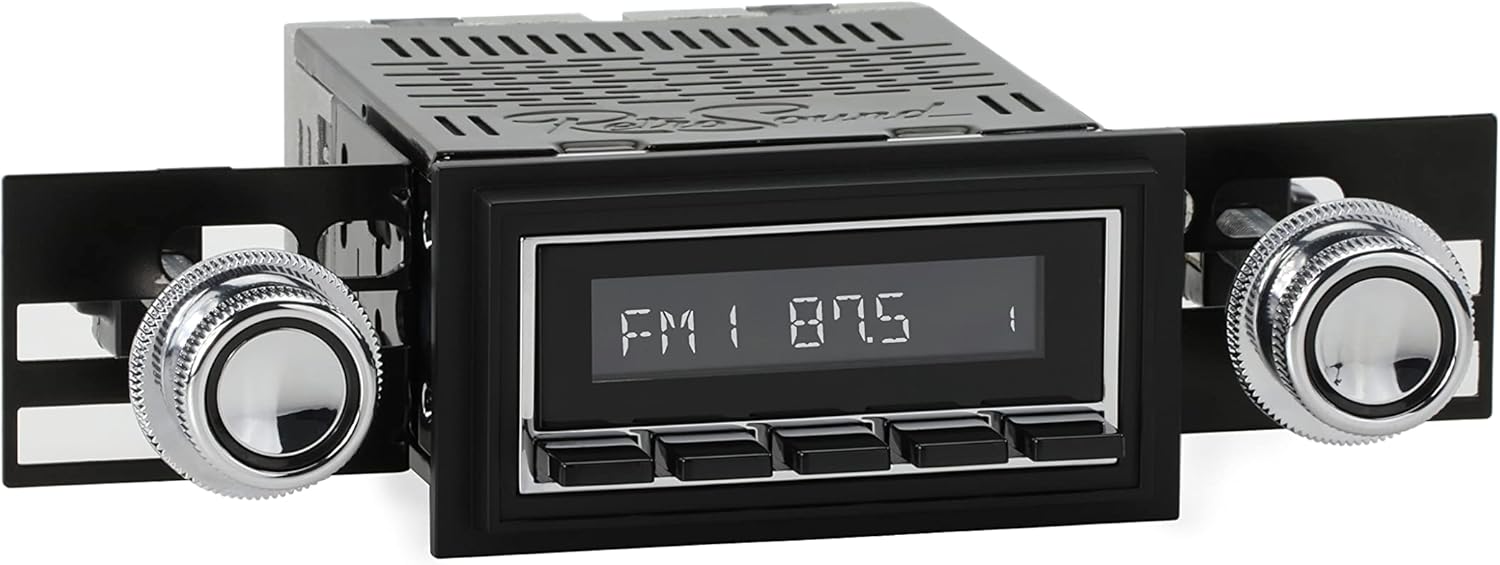 RetroRadio Compatible with 1968 Ford Mustang with Padded Console Features Include Bluetooth, USB, AM/FM HCB-M2-226-08-77F2