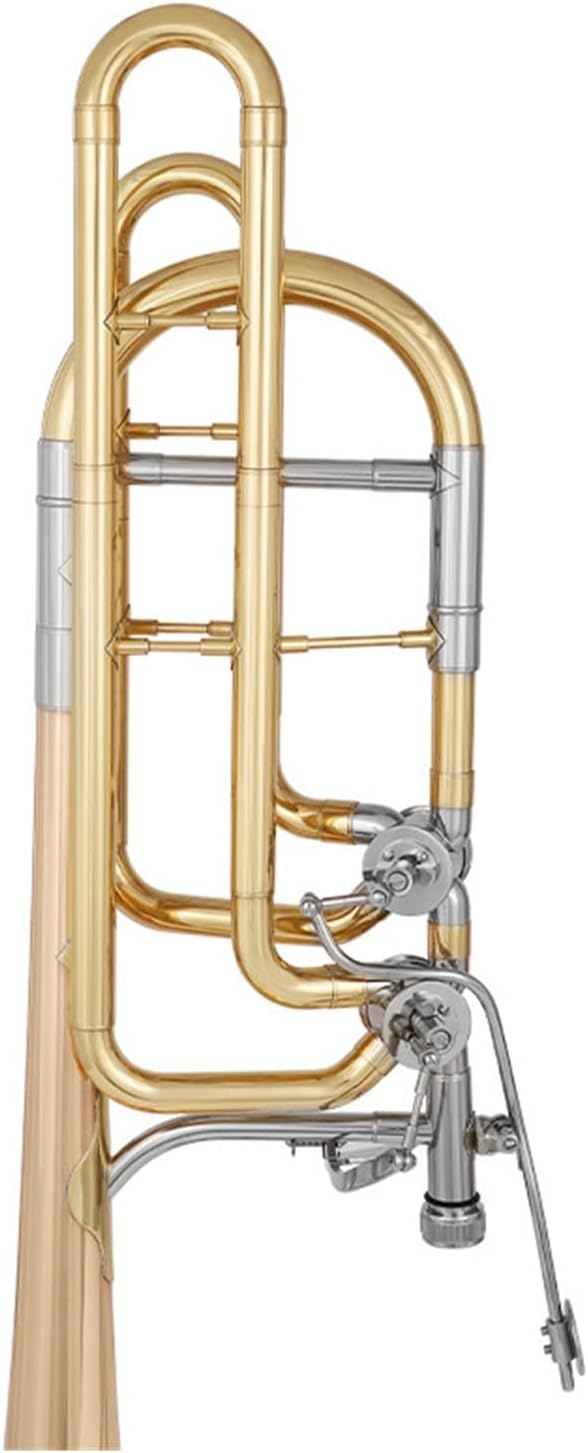 Adult Trombone Instrument Bass Bb/F Pitch Shifted Lacquer Gold Trombone Professional Performance Instrument