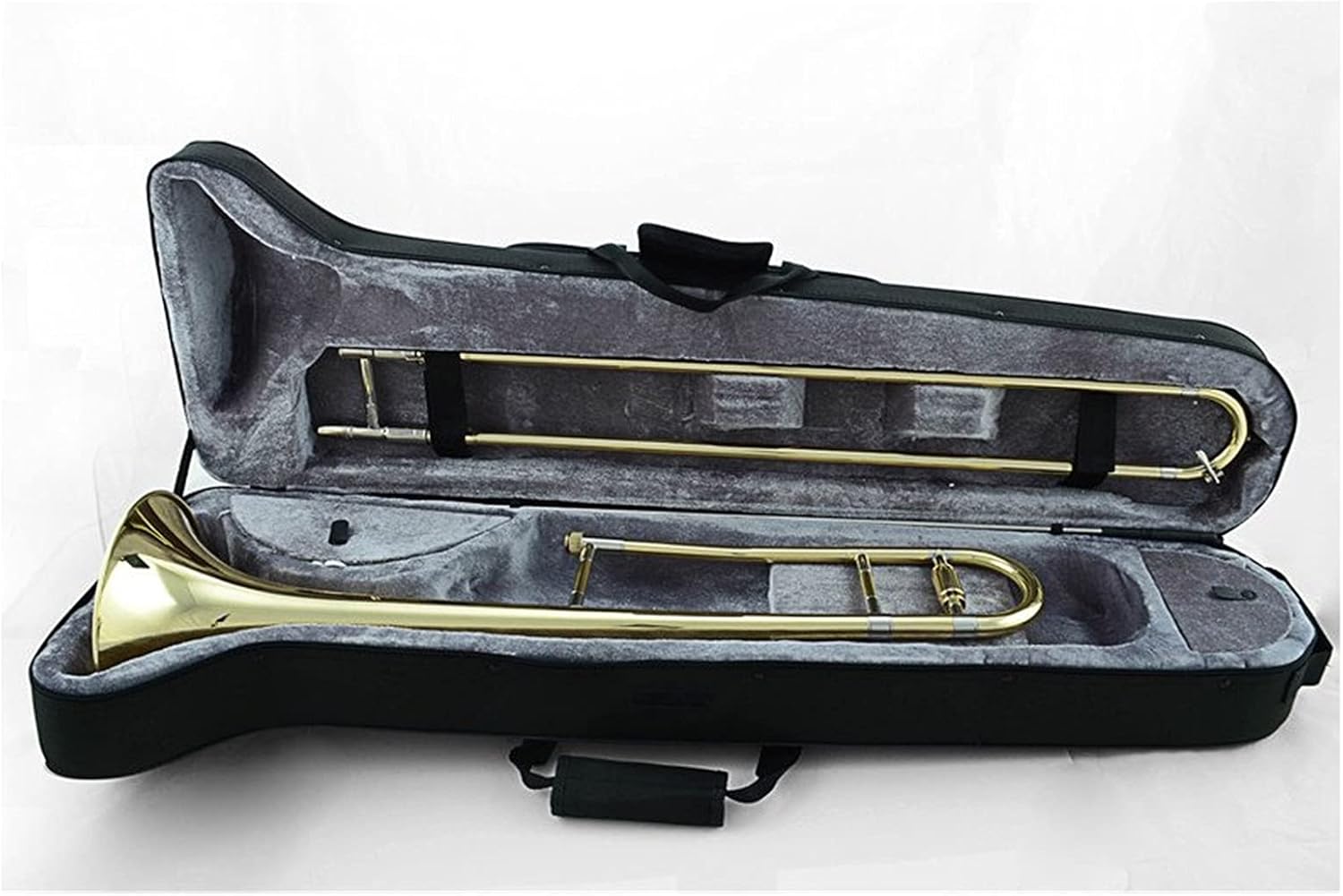 Student Trombone Alto Trombone B Flat Gold Paint Student B Flat Trombone with Shell and Mouthpiece Trombone Kit