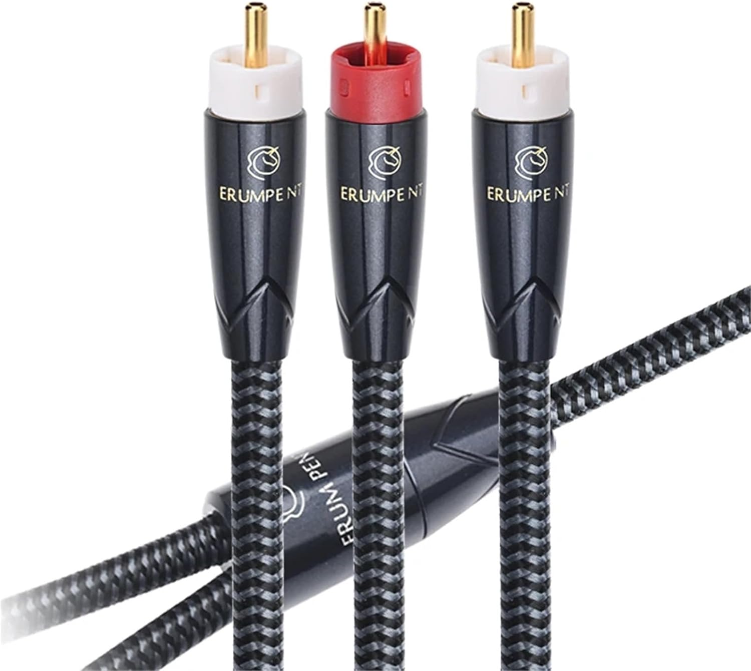 HiFi to 2RCA Audio Cable for Subwoofer Amplifier Multimedia Square OCC Splitter Y RCA to Dual Interconnect Cable(2m)